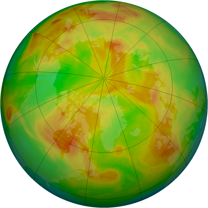 Arctic ozone map for 28 May 1998